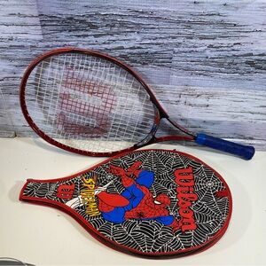 Wilson Marvel Spider-Man Youth Tennis Racquet with Cover 1996 Racket